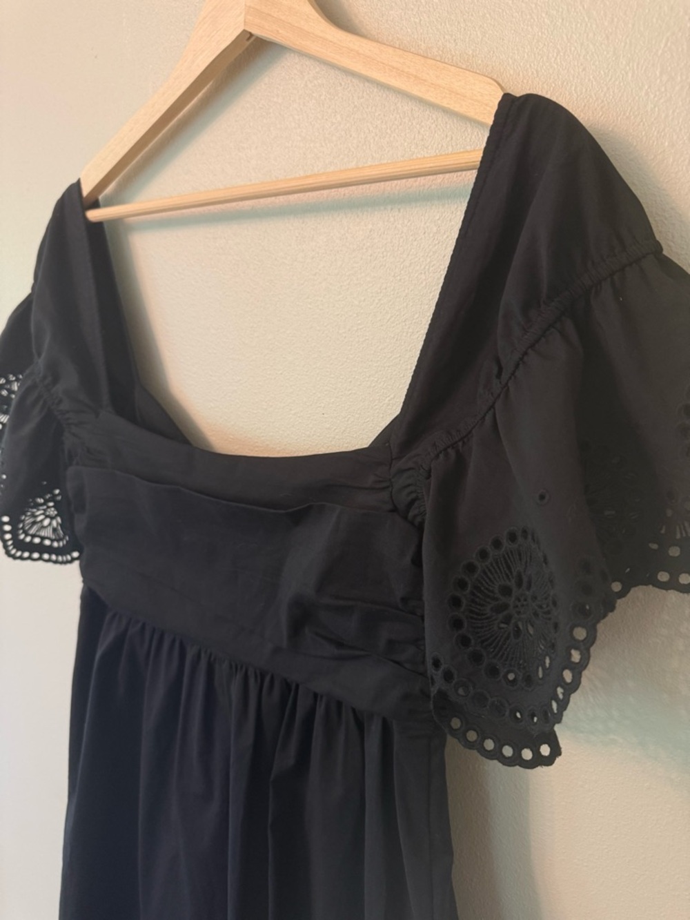 Robert Rodriguez Black Label Black Eyelet Babydoll Dress Size 4 - Picture 8 of 9